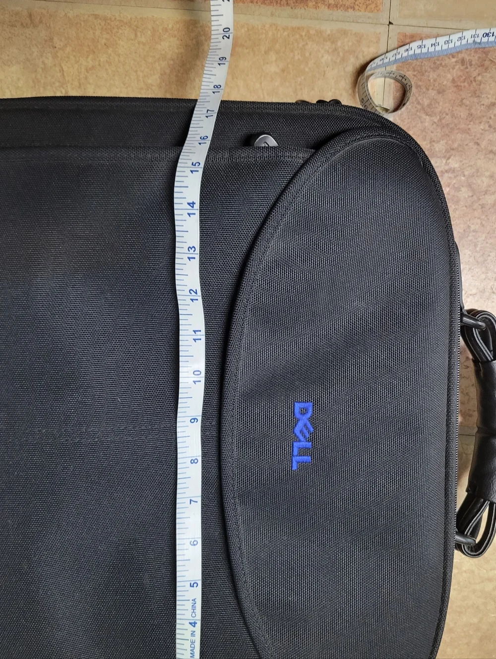 Dell Black Laptop Briefcase with Blue Logo Accent